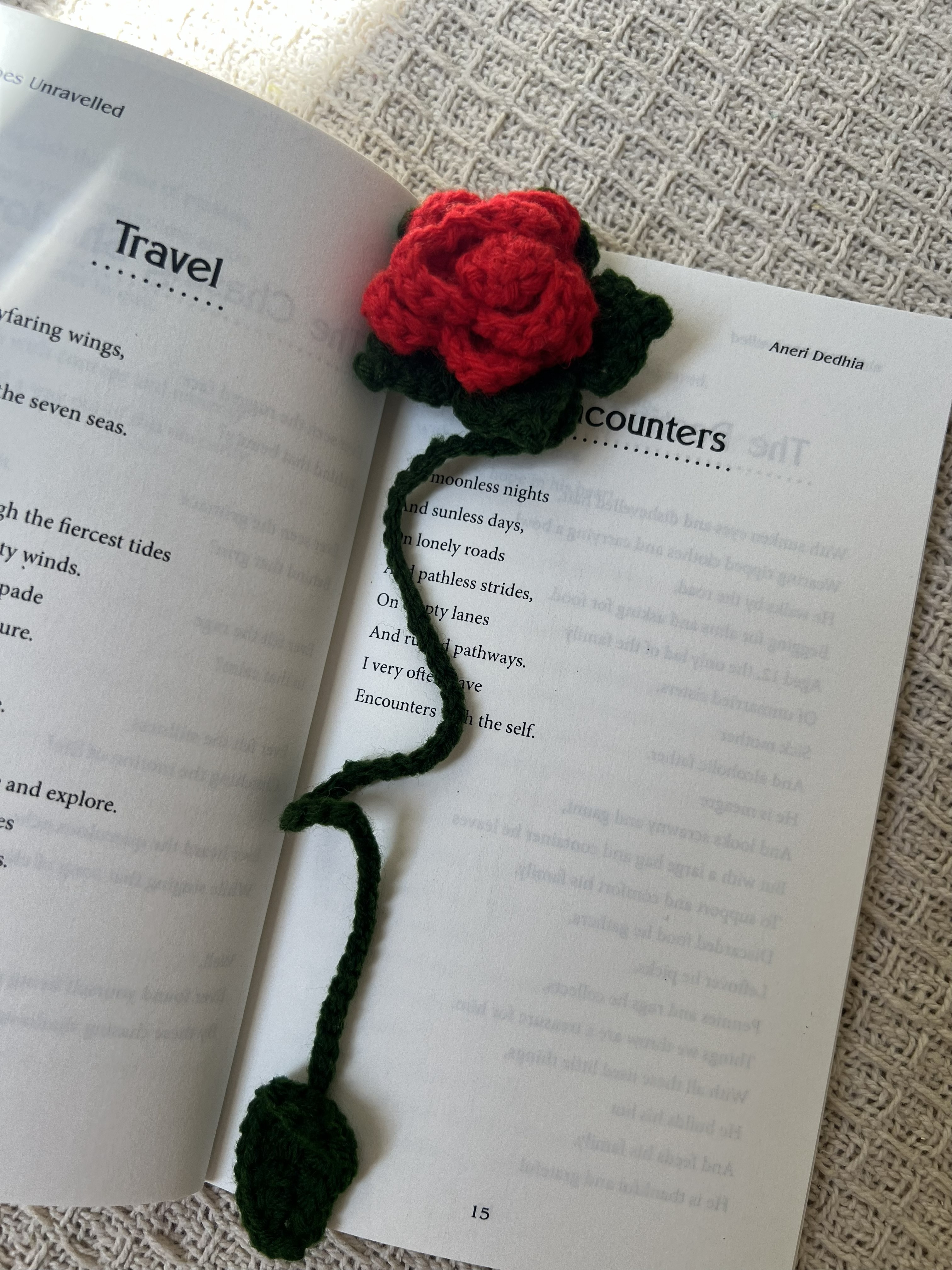 Red rose bookmark